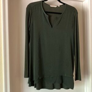 Soft Surroundings long sleeve tunic, small, green